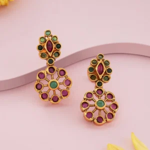 antique synthetic stone earring
